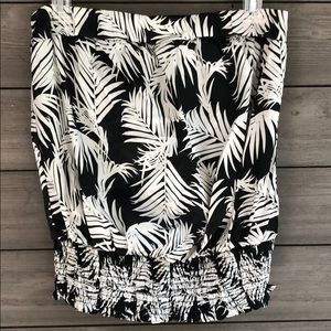 Strapless blouson top